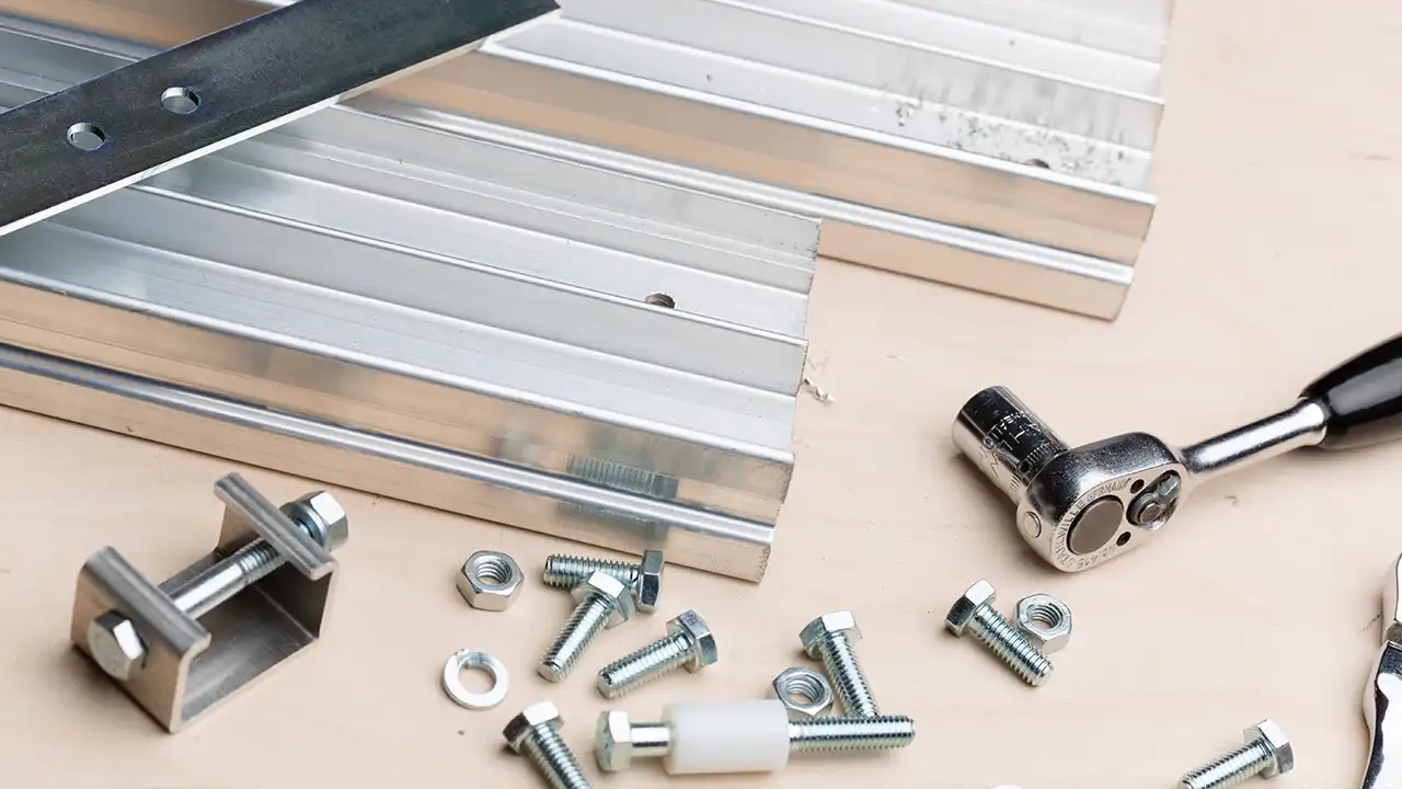 Montage der Solar-Carports